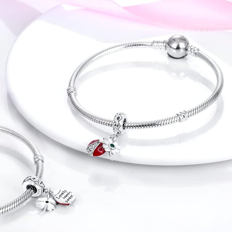 MULA 925 Sterling Silver Charms for Bracelets and Necklaces Lipstick and Bag Dangle Pendants Tower Camera Beads Jewelry Charms for Women - Image 4